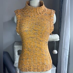 Anthropologie Yellow Knit Sweater Vest